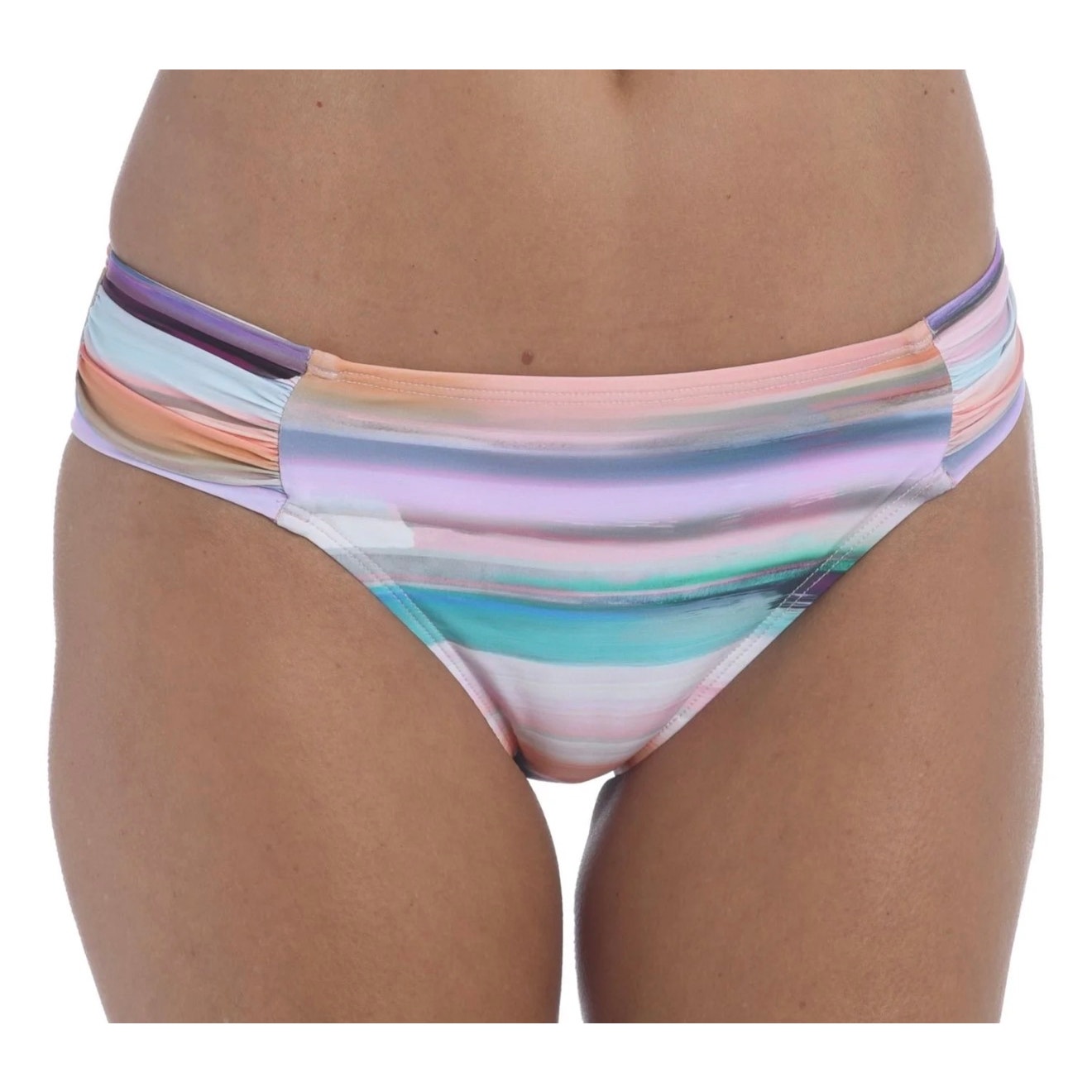 La Blanca Ocean Tides Side Shirred Bottom 12 Nwot